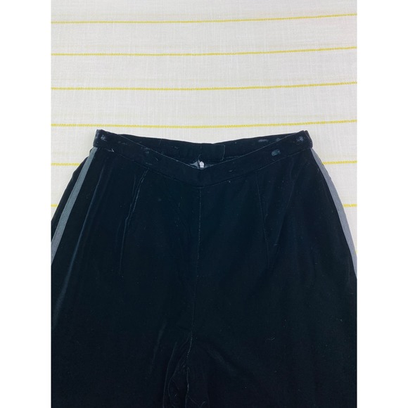 Vie by Victoria Royal Velvet Tuxedo Stripe Pants Women 12 Cocktail Semi Formal - Picture 3 of 5